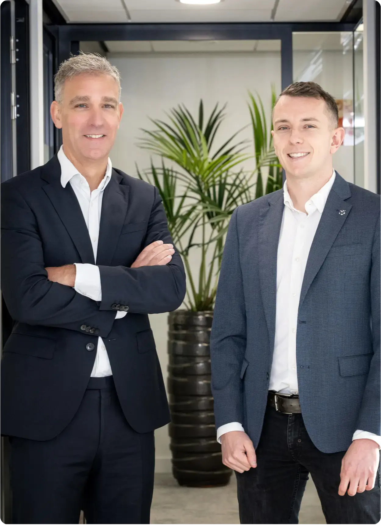 Bestuurders Laurens Leek en Ronald Schut