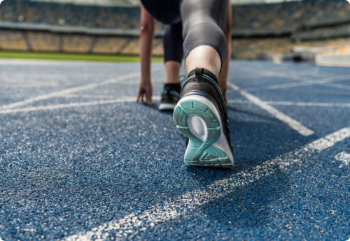 Starthouding sprint op een atletiekbaan, nu instappen of afwachten?